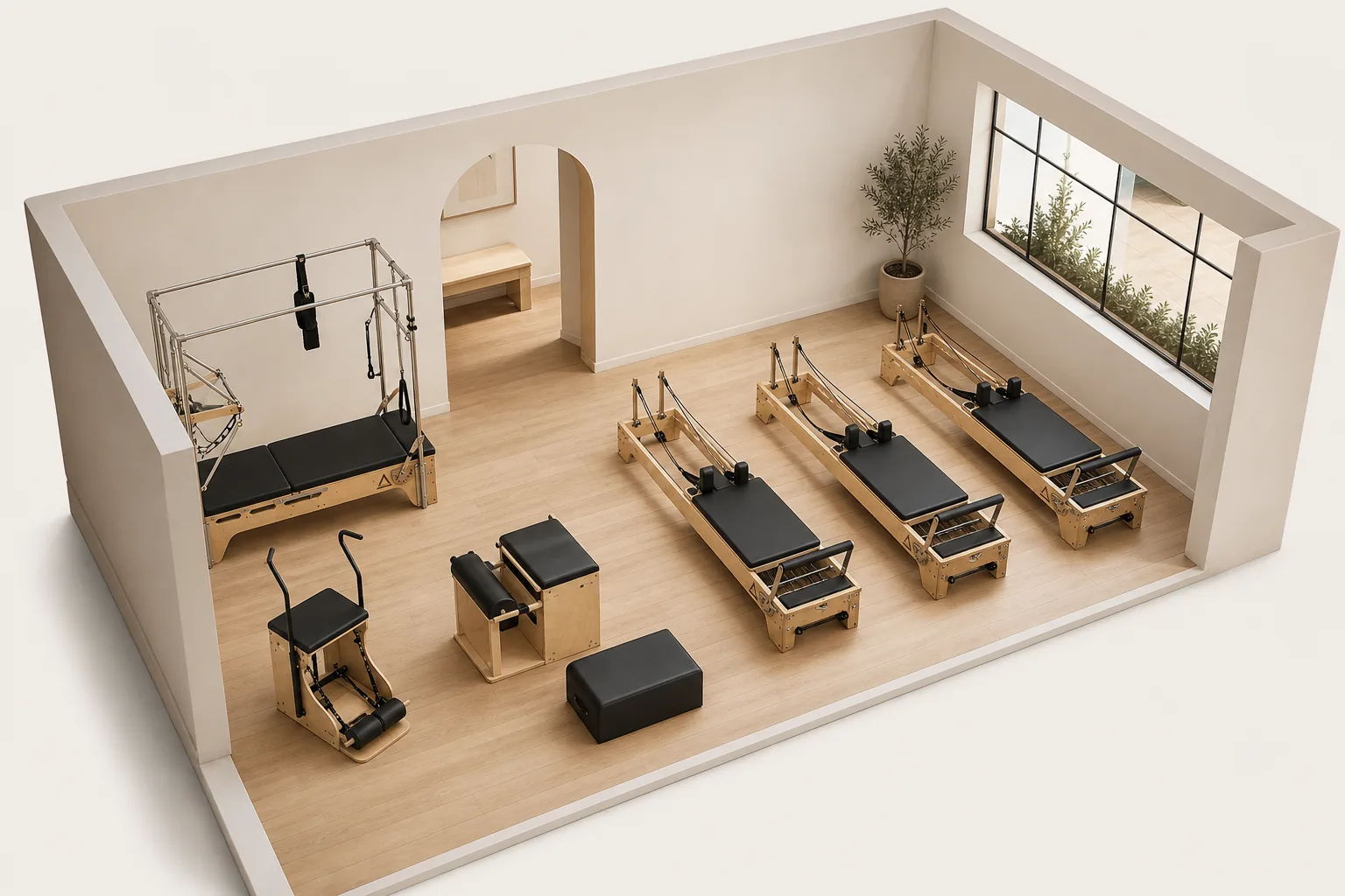 Групповая Pilates-студия NextPilates на пять реформеров